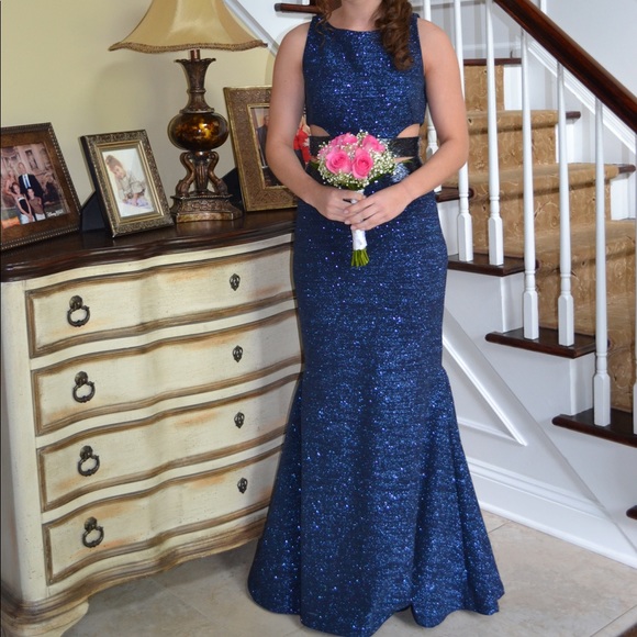 Jovani Two Piece Navy Blue Prom Dress. $250 OBO